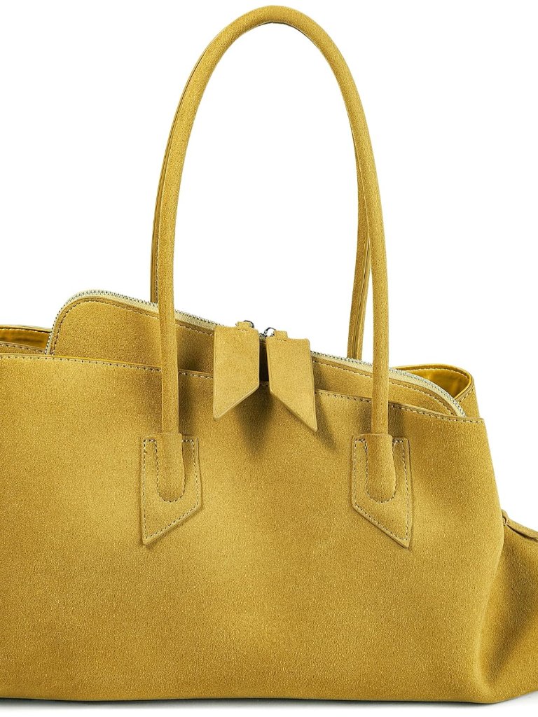 Bevel Edge Suede Large Tote For Women Suede Hobo Bags Retro Shoulder Handbags Pu